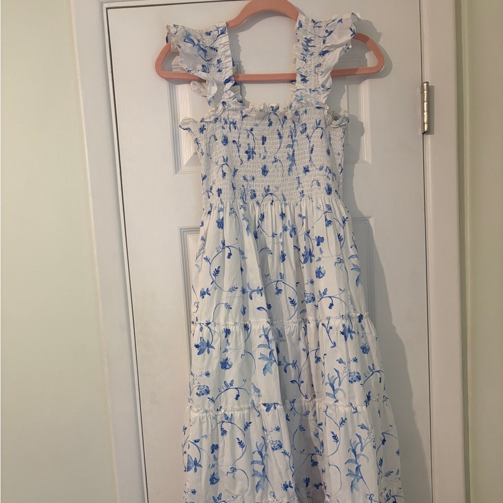 Hill House Ellie Nap Dress - blue botanical